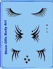 Eyelashes QuickEZ Stencil - Silly Farm Supplies
