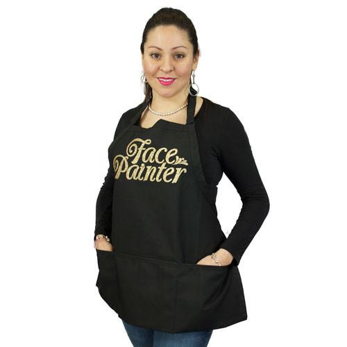 Face Painter Black with Gold Apron