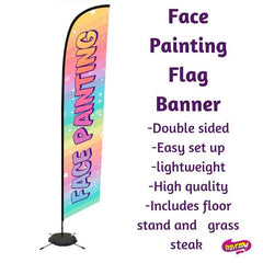 Face Painting Flag Banner- Words Only - Silly Farm Supplies