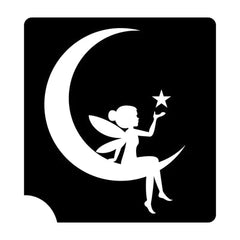 Fairy on the Moon Glitter Tattoo Stencil Lot of 5 - Silly Farm Supplies