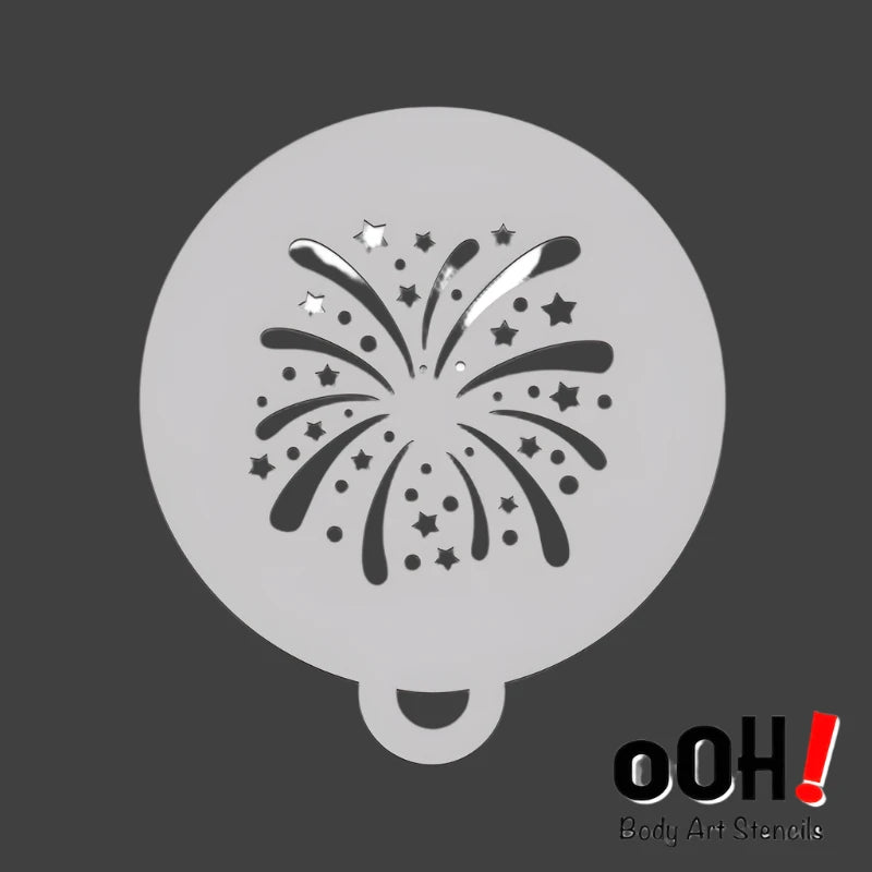 Falling Fireworks Flip Stencil by Ooh! Body Art (C37) - Silly Farm Supplies