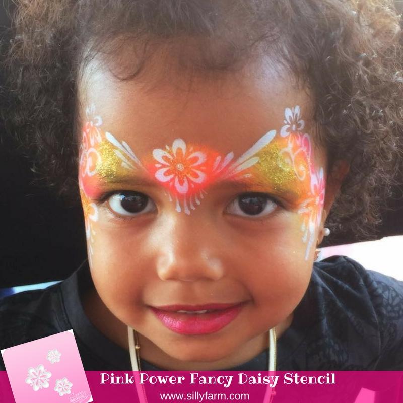 Fancy Daisies Pink Power Stencil - Silly Farm Supplies