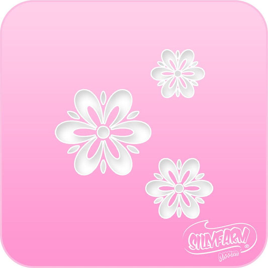 Fancy Daisies Pink Power Stencil - Silly Farm Supplies