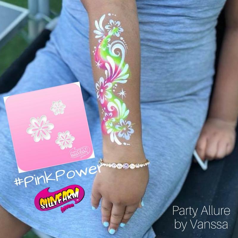 Fancy Daisies Pink Power Stencil - Silly Farm Supplies