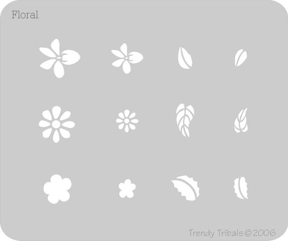 Floral Trendy Tribal Stencil - Silly Farm Supplies