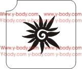 Flower Spiral Glitter Tattoo Y-Body Stencil 5 pack - Silly Farm Supplies