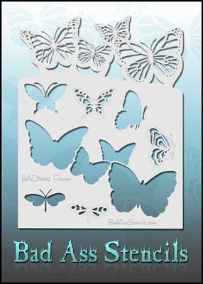 Flutter BAD6039 Bad Ass Stencil - Silly Farm Supplies
