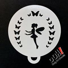 Flying Fairy Flips Face Paint Stencil by Ooh! Body Art (C12) - Silly Farm Supplies