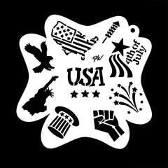 FRISBEE Stencil 4th Of July D8 - Silly Farm Supplies
