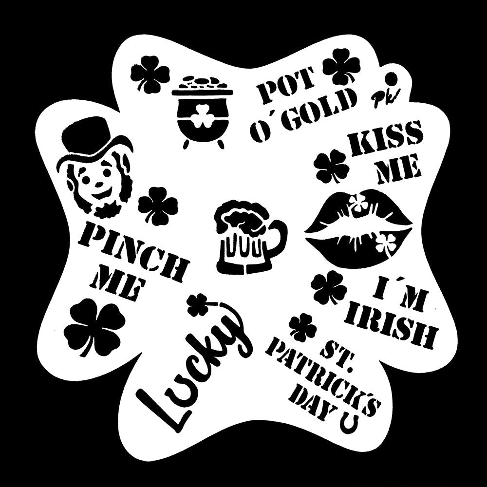 FRISBEE Stencil St Patrick's Day D6 - Silly Farm Supplies