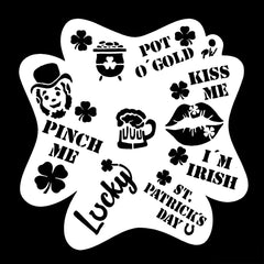 FRISBEE Stencil St Patrick's Day D6 - Silly Farm Supplies