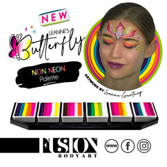 Fusion Body Art Leanne's Collection Butterfly NON NEON Palette - Silly Farm Supplies
