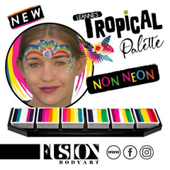 Fusion Body Art Leanne's Collection Tropical NON NEON Palette - Silly Farm Supplies