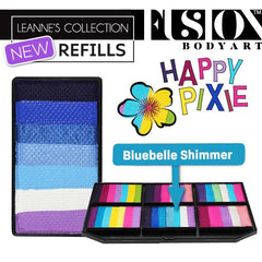 Fusion Body Art -Leanne's Happy Pixie Petal Palette Refill - BLUEBELLE SHIMMER 25gr - Silly Farm Supplies