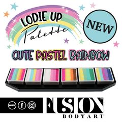 Fusion Body Art Lodie Up Cute Pastel Rainbow Palette - Silly Farm Supplies