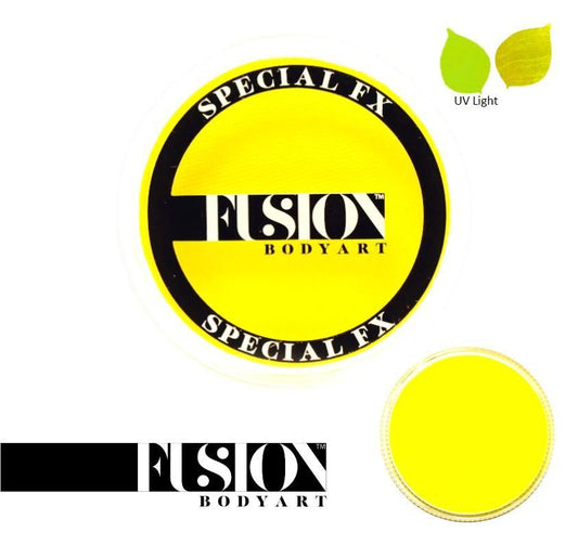 FX UV Neon Yellow 32g Fusion Body Art Face Paint - Silly Farm Supplies