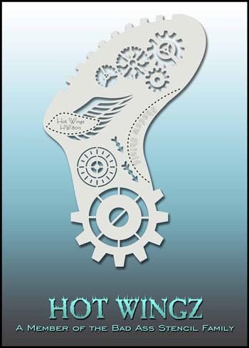 Gears HW8012 Hot Wingz Stencil - Silly Farm Supplies