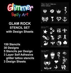 Glam Rock Stencil Collection with Design Sheets - Silly Farm Supplies