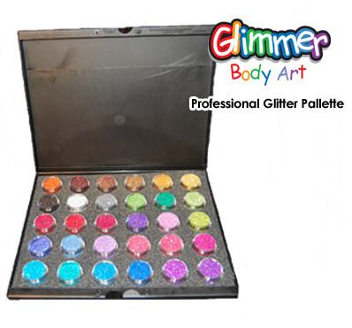 Glimmer Body Art 30-Color Professional Glitter Palette - Silly Farm Supplies