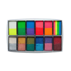 Global Colours All You Need Bright & Shiny BodyArt Palette- 24 Colors - Silly Farm Supplies