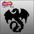Gothic Dragon 1 Glitter Tattoo Stencil 10 Pack