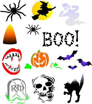 Halloween Trendy Tribal Stencil Pack