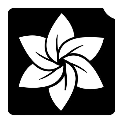 Hawaii Plumeria Glitter Tattoo Y-Body Stencil 5 pack - Silly Farm Supplies