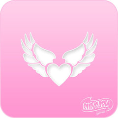 Heart Wings Pink Power Stencil - Silly Farm Supplies
