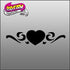 Hearts 7 Glitter Tattoo Stencil 10 Pack