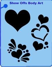 Hearts QuickEZ Stencil - Silly Farm Supplies