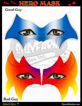 Hero's Mask Stencil Eyes Stencil - Silly Farm Supplies