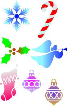 Holiday Stencil Set 1 - Silly Farm Supplies
