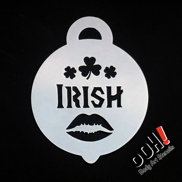 Irish Kisses Petite Face Paint Stencil by Ooh! Body Art (P07)