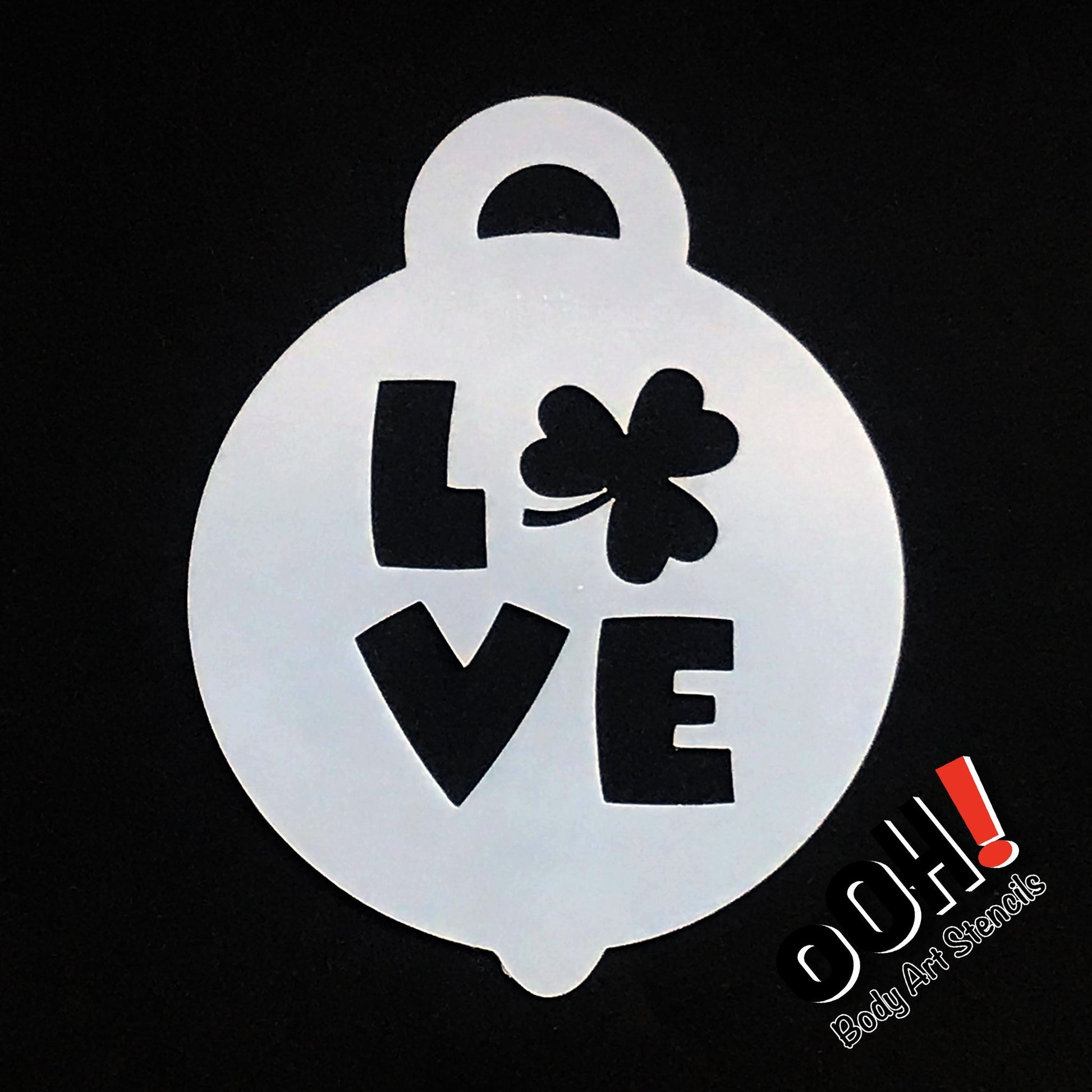 Irish Love Petite Face Paint Stencil by Ooh! Body Art (P06) - Silly Farm Supplies