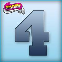 Jersey Number 4 Pink Power Stencil - Silly Farm Supplies