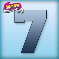 Jersey Number 7 Pink Power Stencil - Silly Farm Supplies