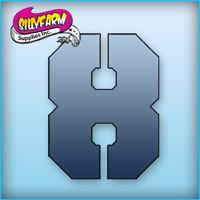 Jersey Number 8 Pink Power Stencil - Silly Farm Supplies