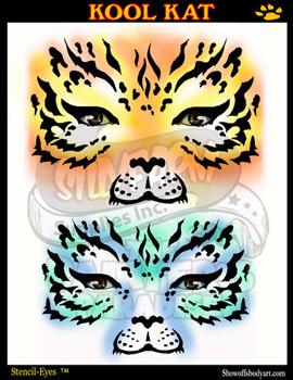 Kool Kat Stencil Eyes Stencil - Silly Farm Supplies