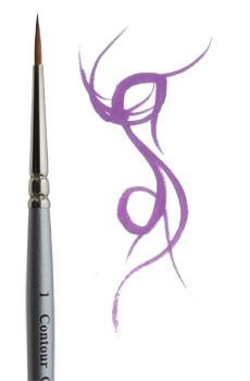 Kryolan #1 Contour Sable Brush - Silly Farm Supplies