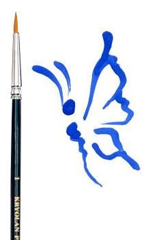 Kryolan #1 Round Toray Brush - Silly Farm Supplies