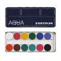 Kryolan 12-Color Aquacolor Palette (1104)