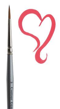 Kryolan #2 Contour Sable Brush - Silly Farm Supplies