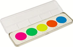Kryolan 5-Color Day Glow Pressed Powder Palette (5196-1) - Silly Farm Supplies