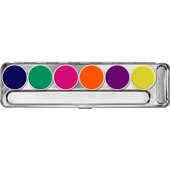 Kryolan 6-Color Aquacolor Day Glow Palette A (2177) - Silly Farm Supplies