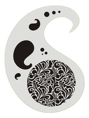 Laizy Paizley BAD6009 Bad Ass Stencil - Silly Farm Supplies