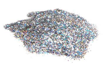 Large Cut Silver 12oz Mama Clown Glitter - Silly Farm Supplies