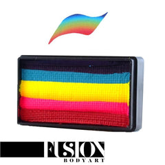 Leanne's Collection Neon Rainbow Split Cake 30gm by Fusion Body Art - Silly Farm Supplies