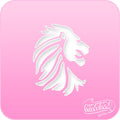 Lion Head Pink Power Stencil