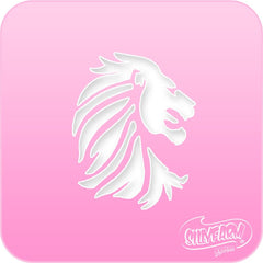 Lion Head Pink Power Stencil - Silly Farm Supplies