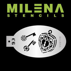 Lock and Key C6 Milena Stencil - Silly Farm Supplies